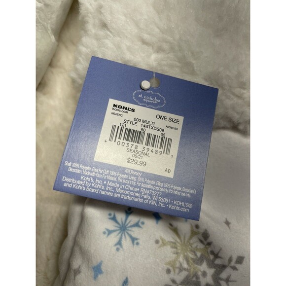 St. Nicholas Square Disney Frozen Elsa Christmas Stocking With Pom Poms NWT - Picture 5 of 7